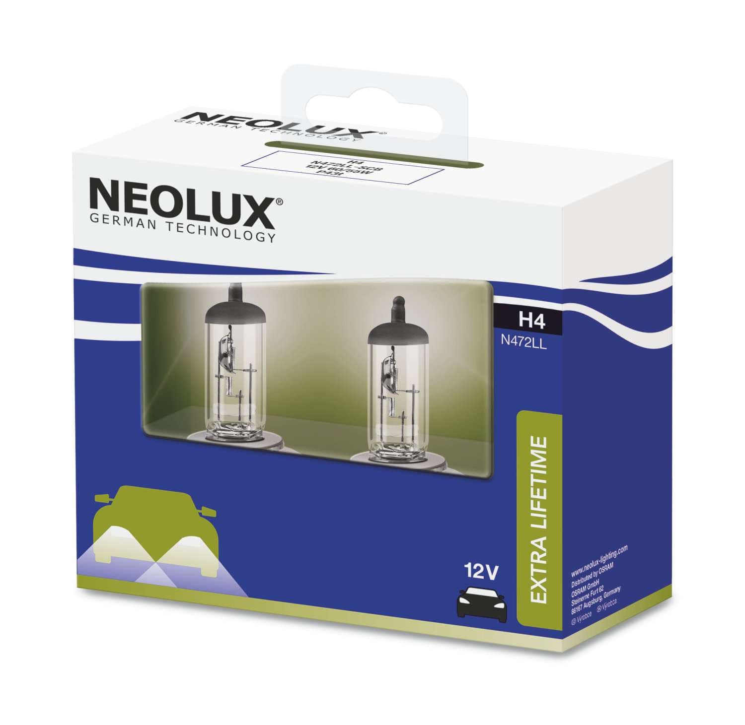 H4 12V 60/55W P43t N472LL-SCB 2 St. NEOLUX
