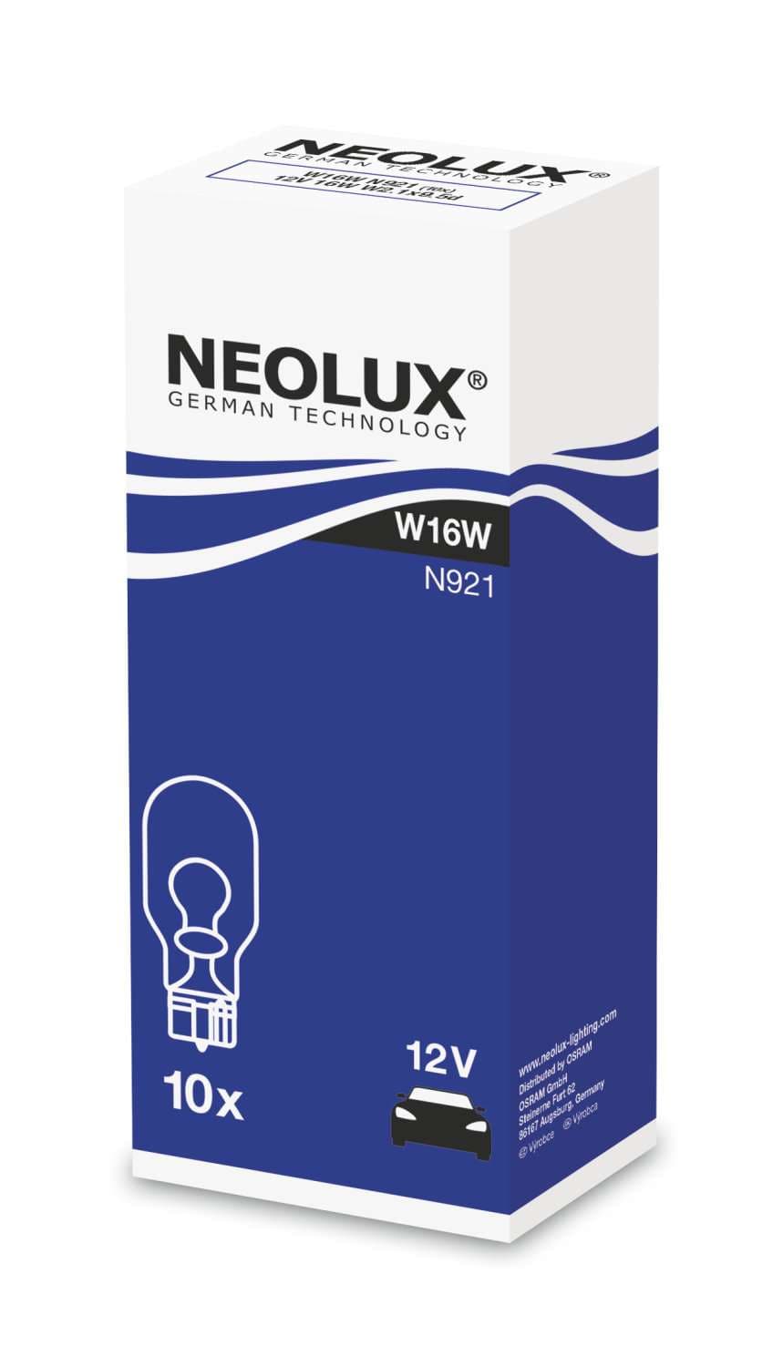 W16W 12V 16W W2,1x9,5d 1 St. NEOLUX