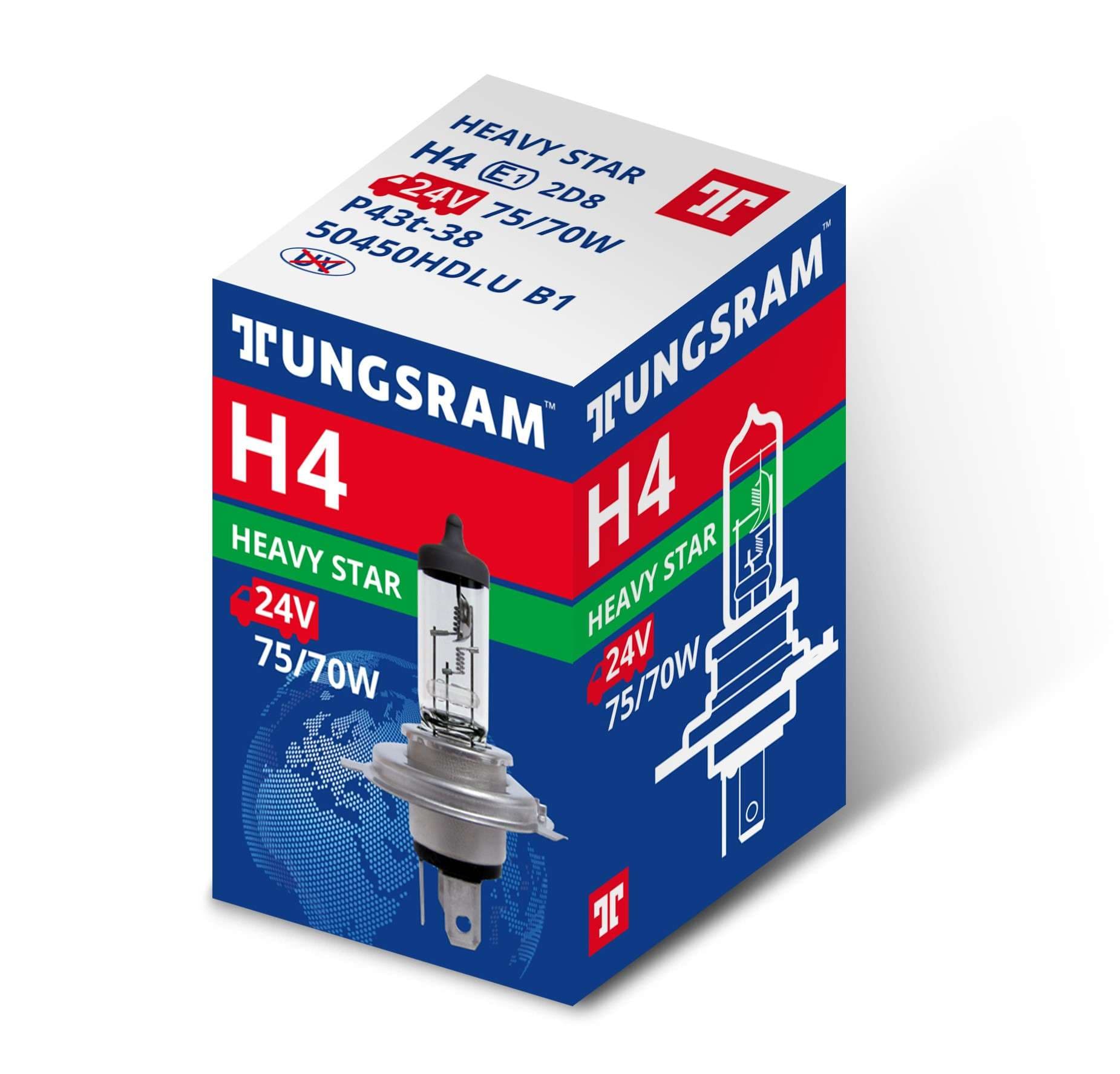 H4 24V 75/70W P43t-38 Heavy Star 1 St. Tungsram