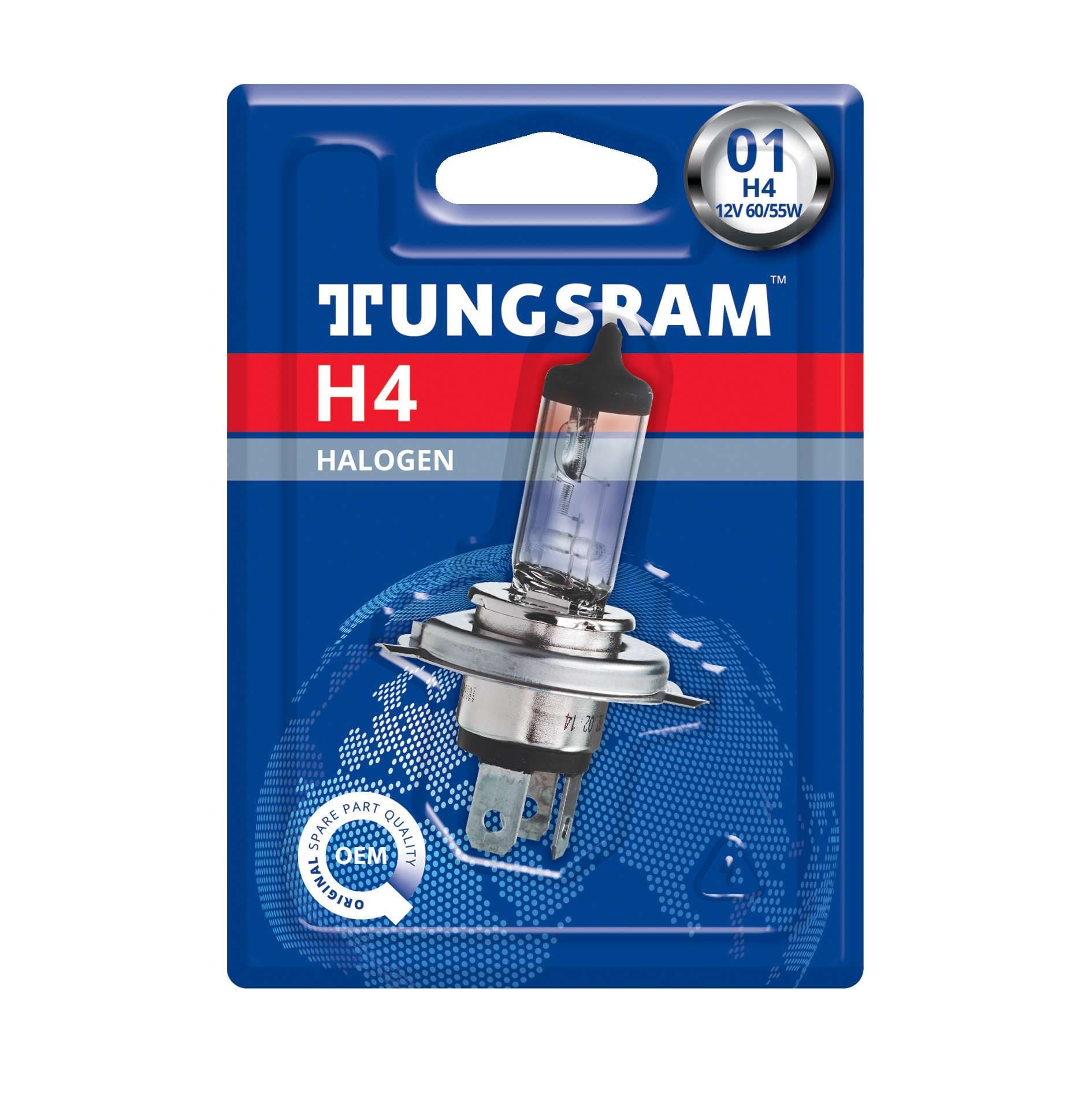H4 12V 60/55W P43t Standard 1 St. Blister Tungsram