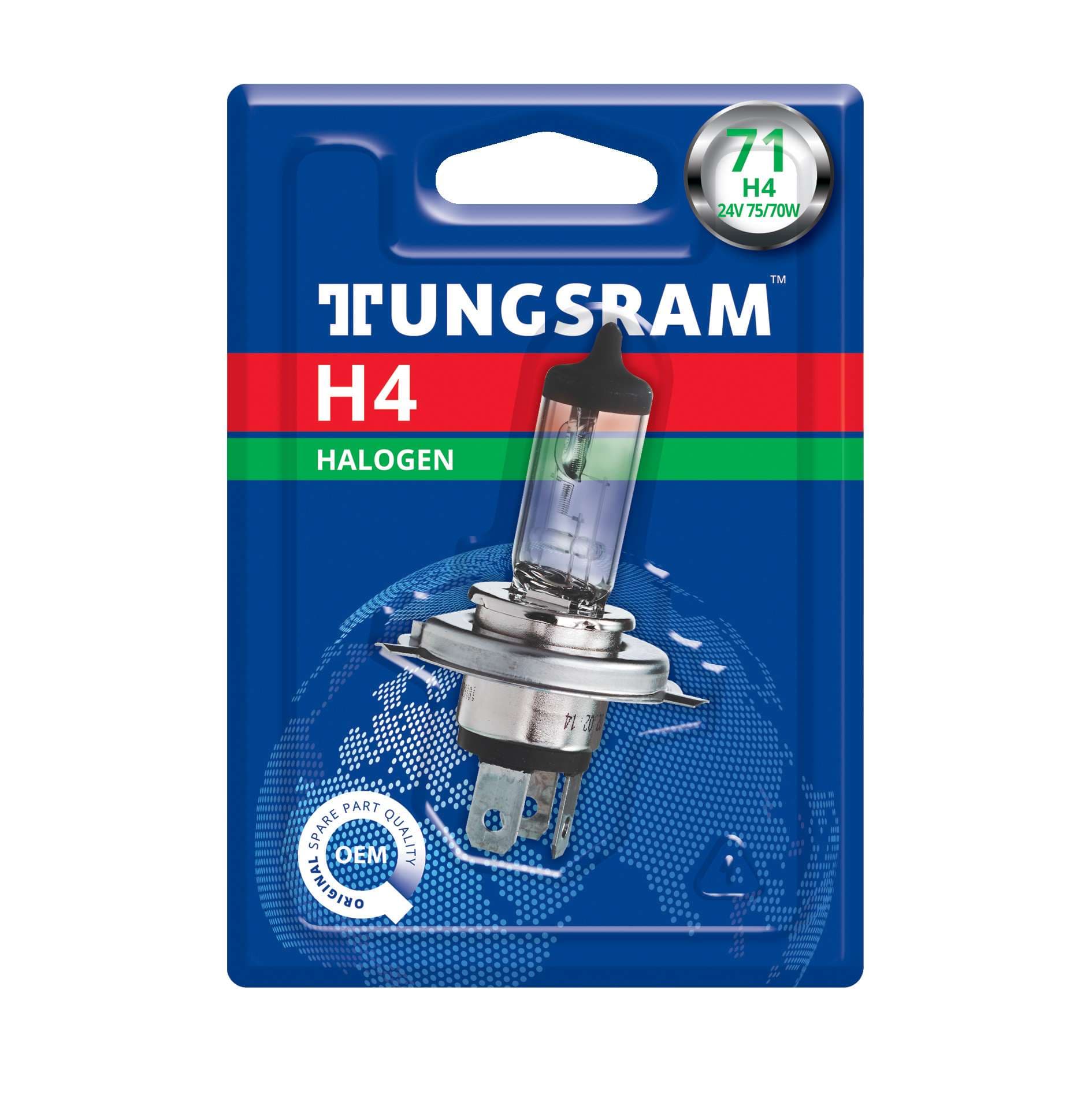 H4 24V 75/70W P43t Standard 1 St. Blister Tungsram