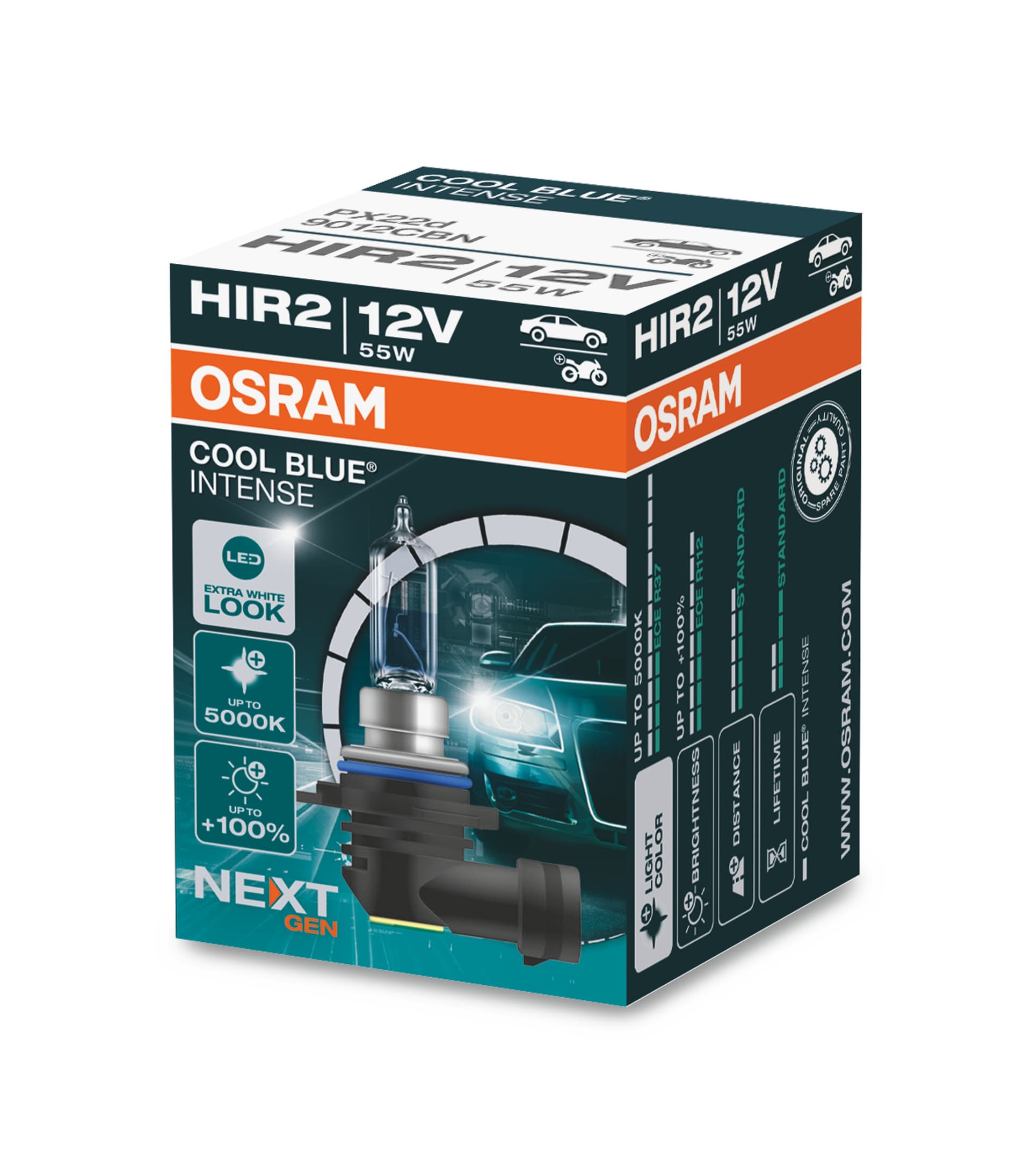 HIR2 12V 55W PX22d Cool Blue Intense 4000K +20% 1 St. OSRAM