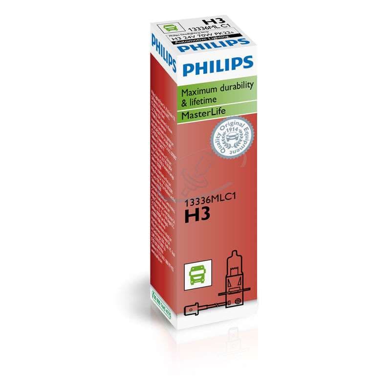 H3 24V 70W PK22s MasterLife C1 1 St. Philips