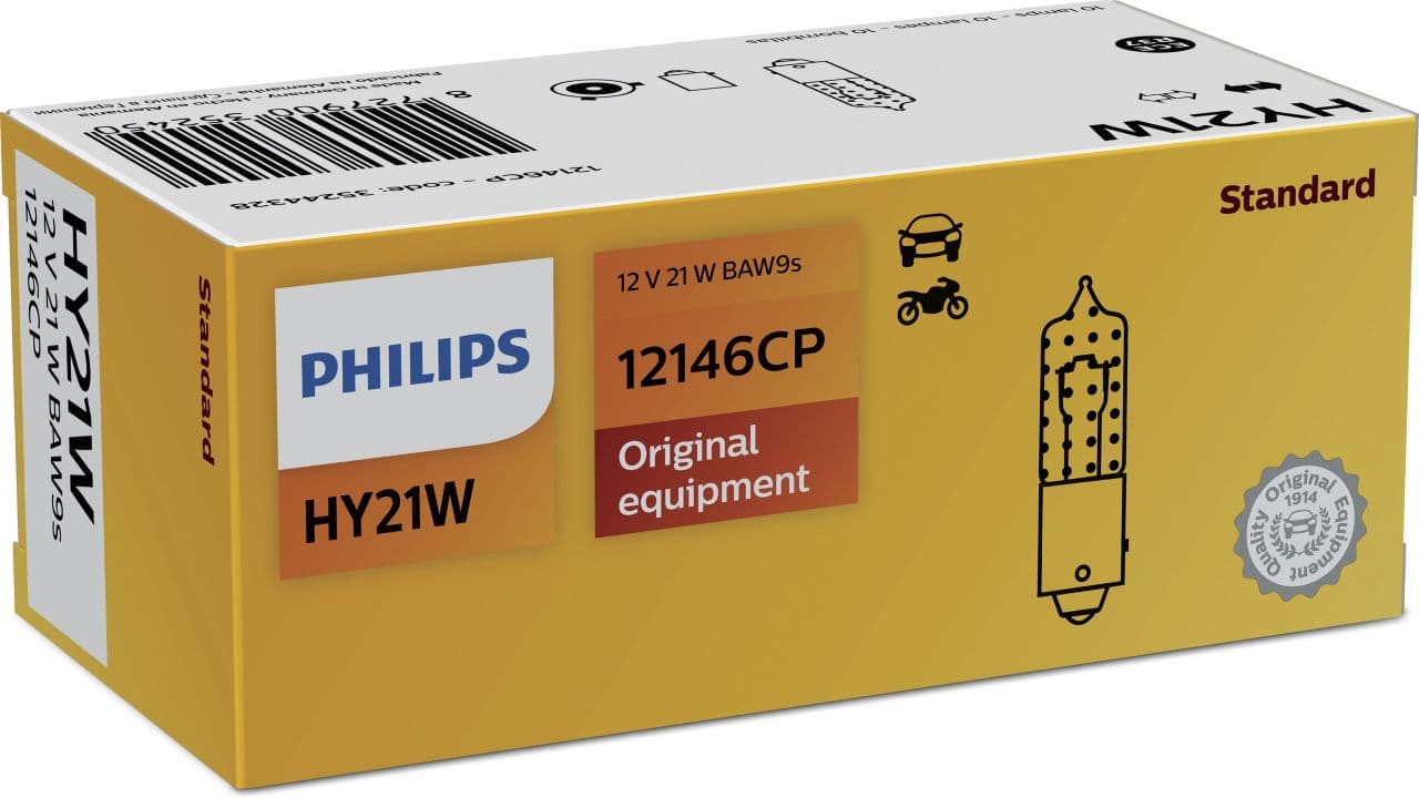 HY21W 12V 21W BAW9s Vision Philips 1 St.