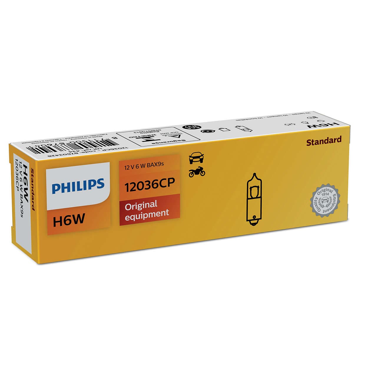 H6W 12V 6W BAX9s 1 St. Philips