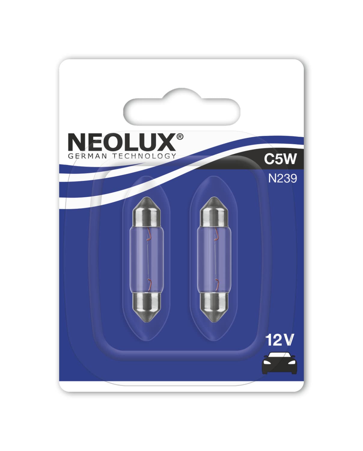 C5W 12V 5W SV8,5-8 36mm Soffitte 2 St. Blister NEOLUX