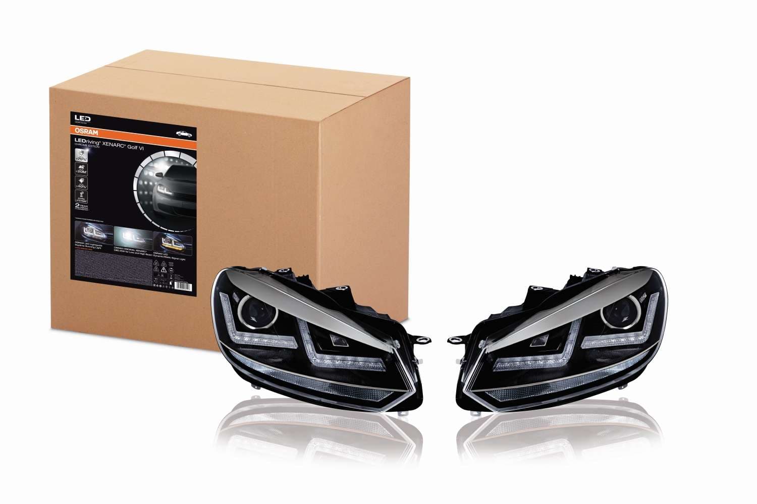 D8S Scheinwerfer LEDriving Xenarc CHROME für Golf VI LED-Tagfahrlicht und D8S Xenon 2 St. OSRAM