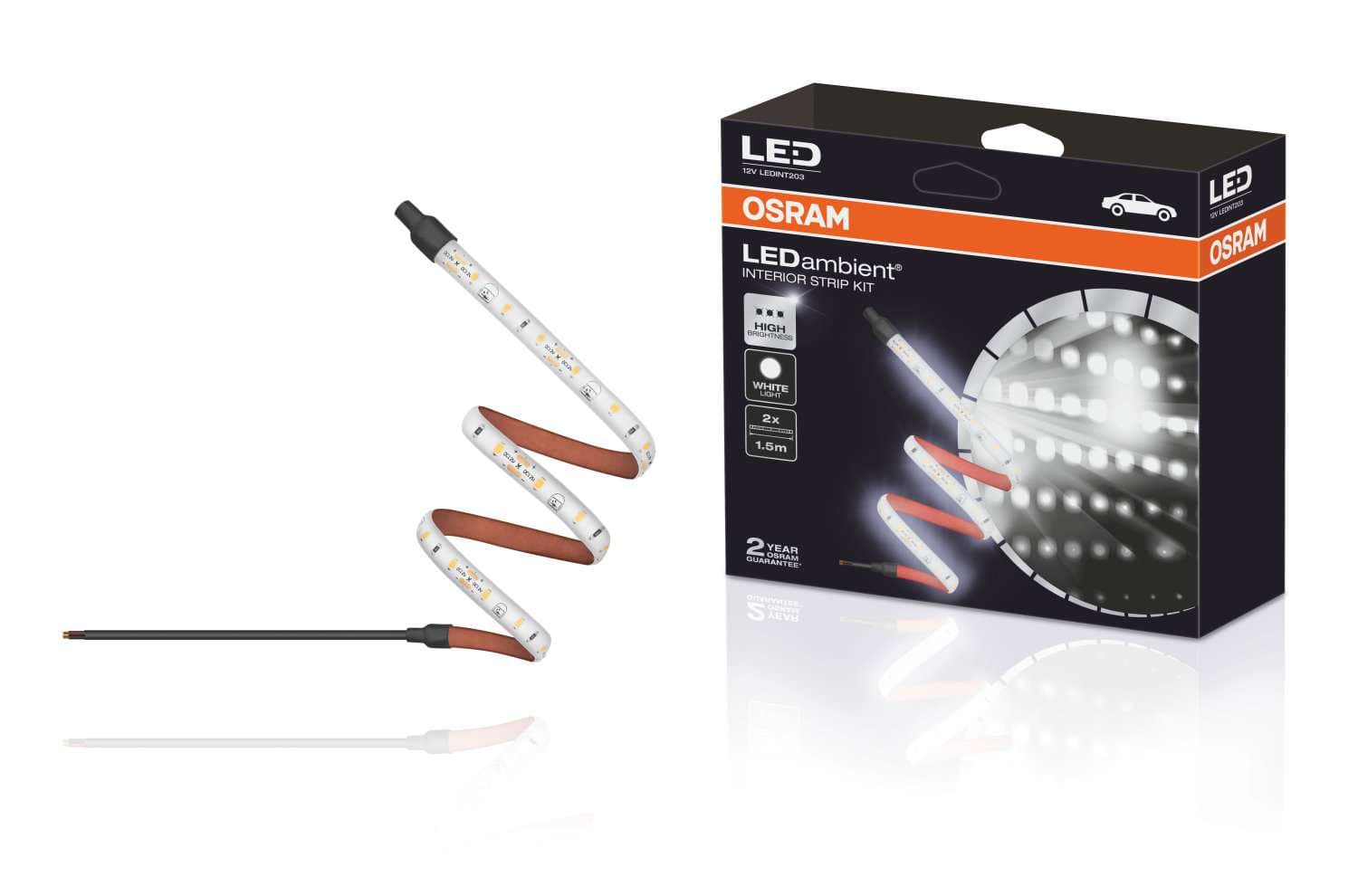 LEDambient Interior Strip Kit Universal 2 x 1,5m LED Leuchtstreifen OSRAM