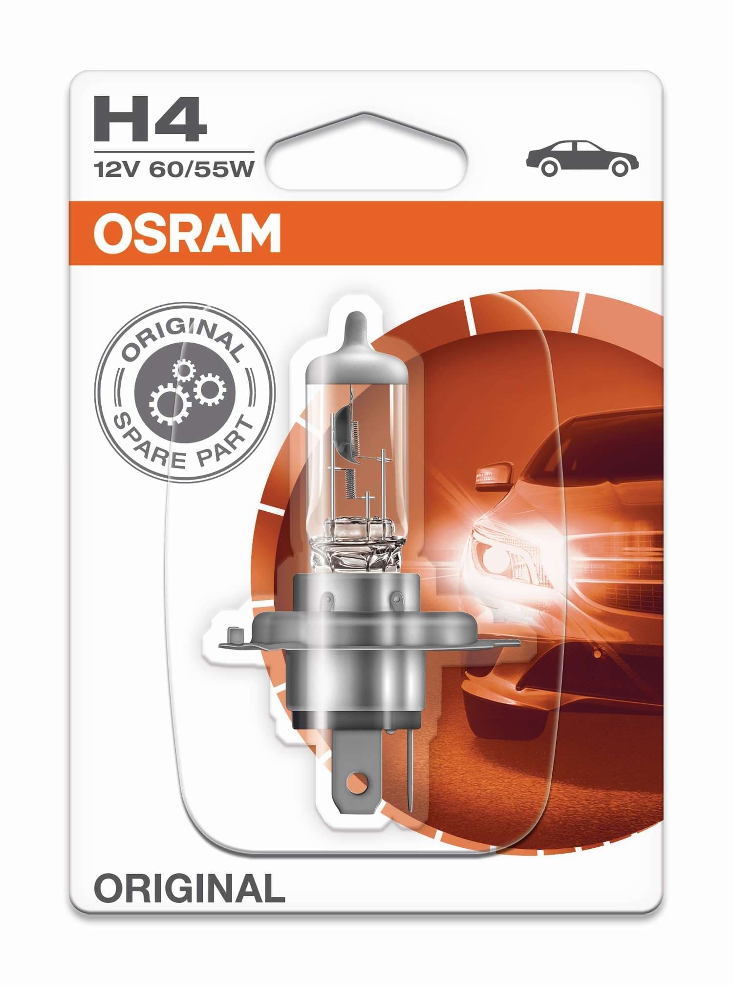 H4 12V 60/55W P43t Original Spare Part 1 St. Blister OSRAM