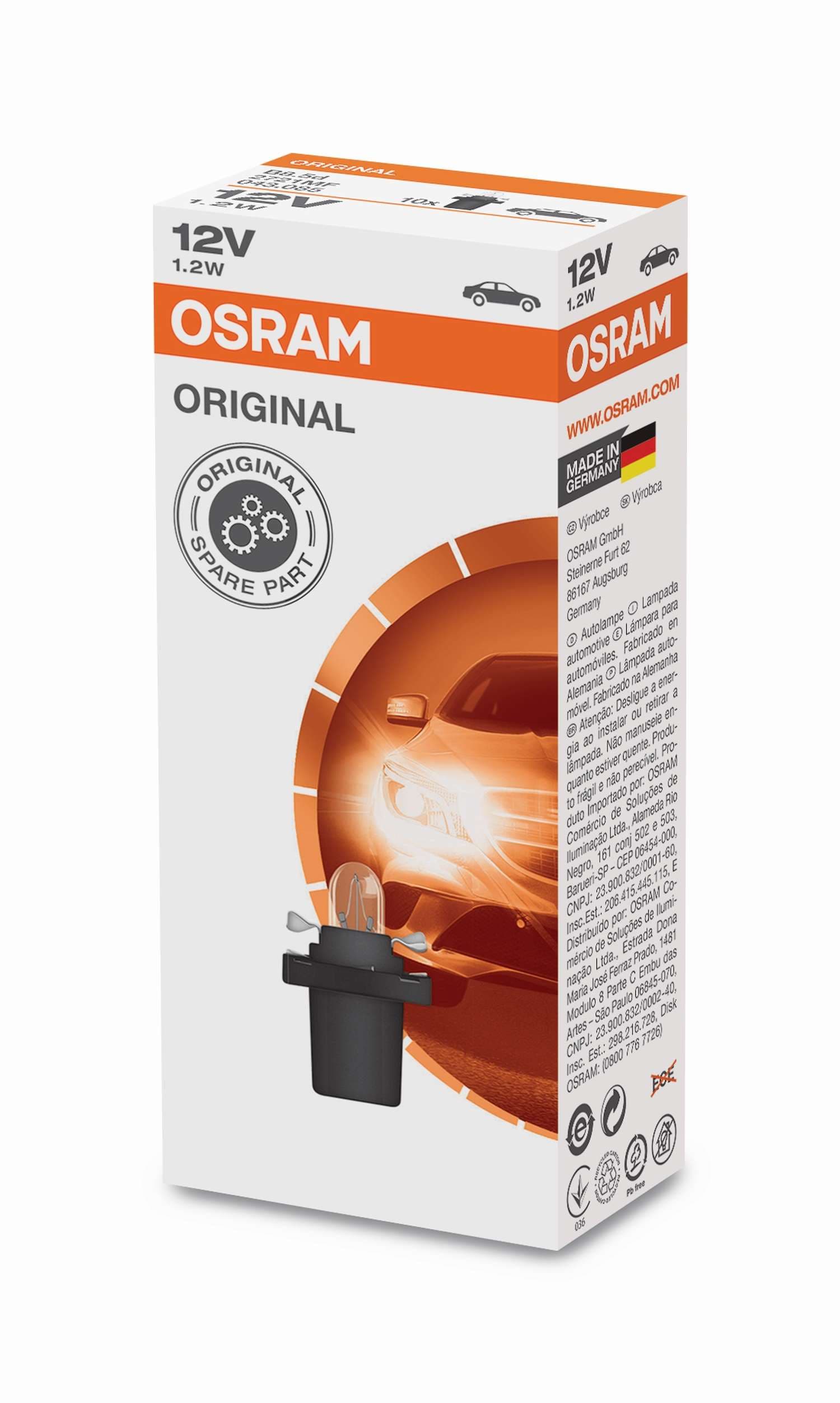 12V 1,2W B 8,5d 1 St. OSRAM