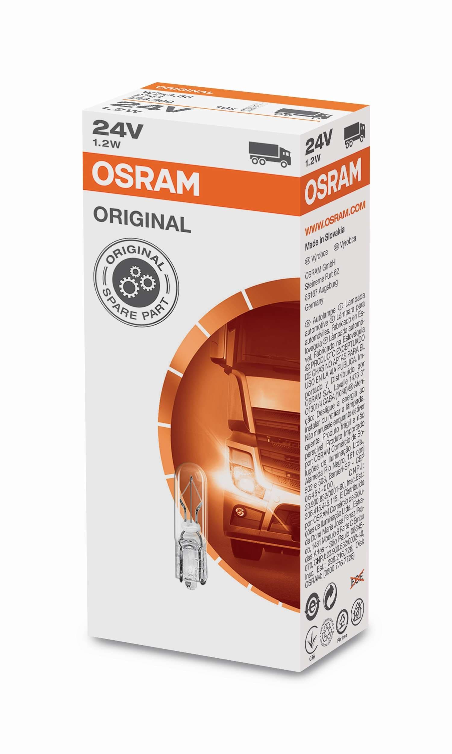 W1,2W 24V 1,2W W2x4,6d 1 St. OSRAM
