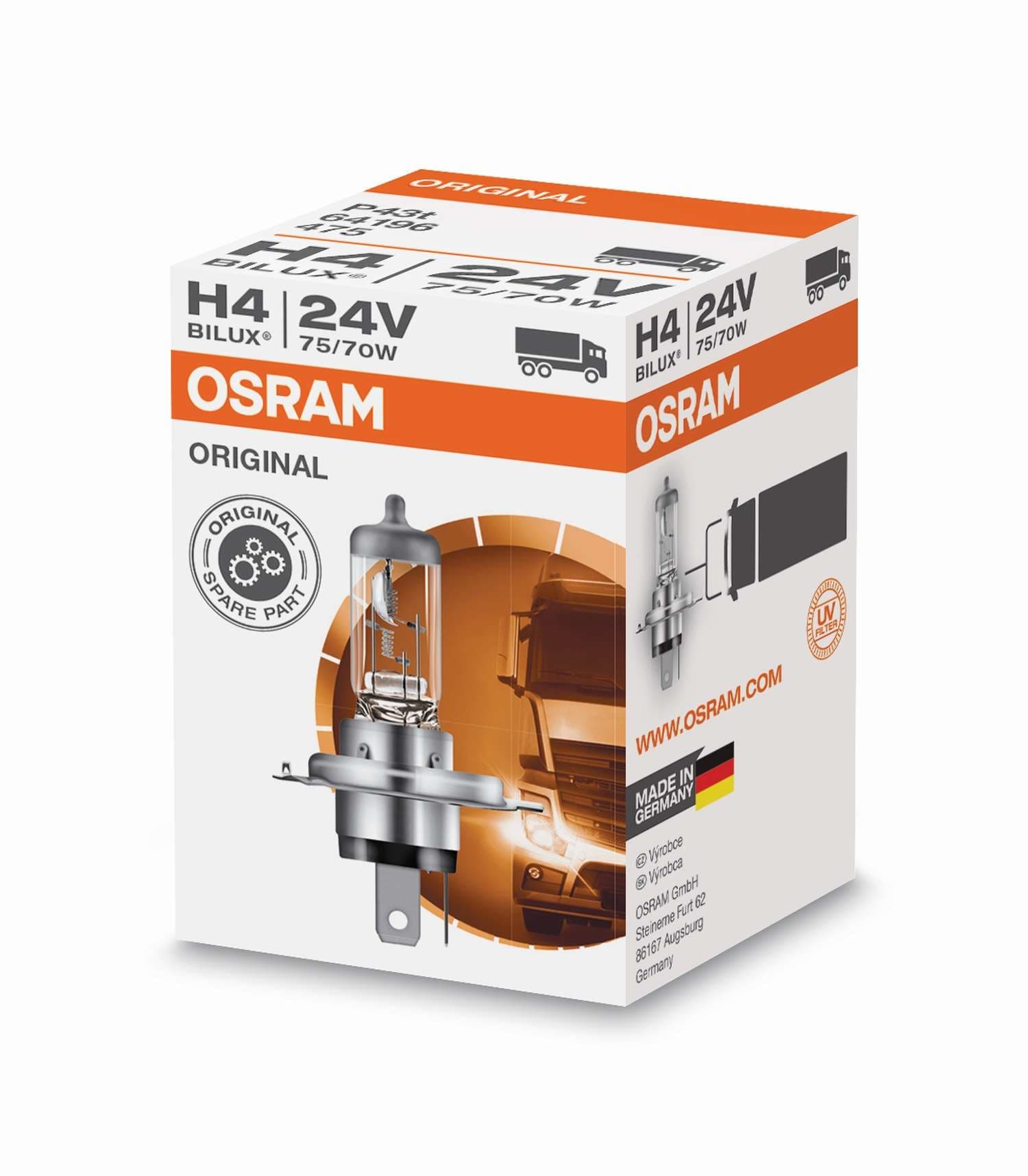 H4 24V 75/70W P43t Original Faltschachtel OSRAM