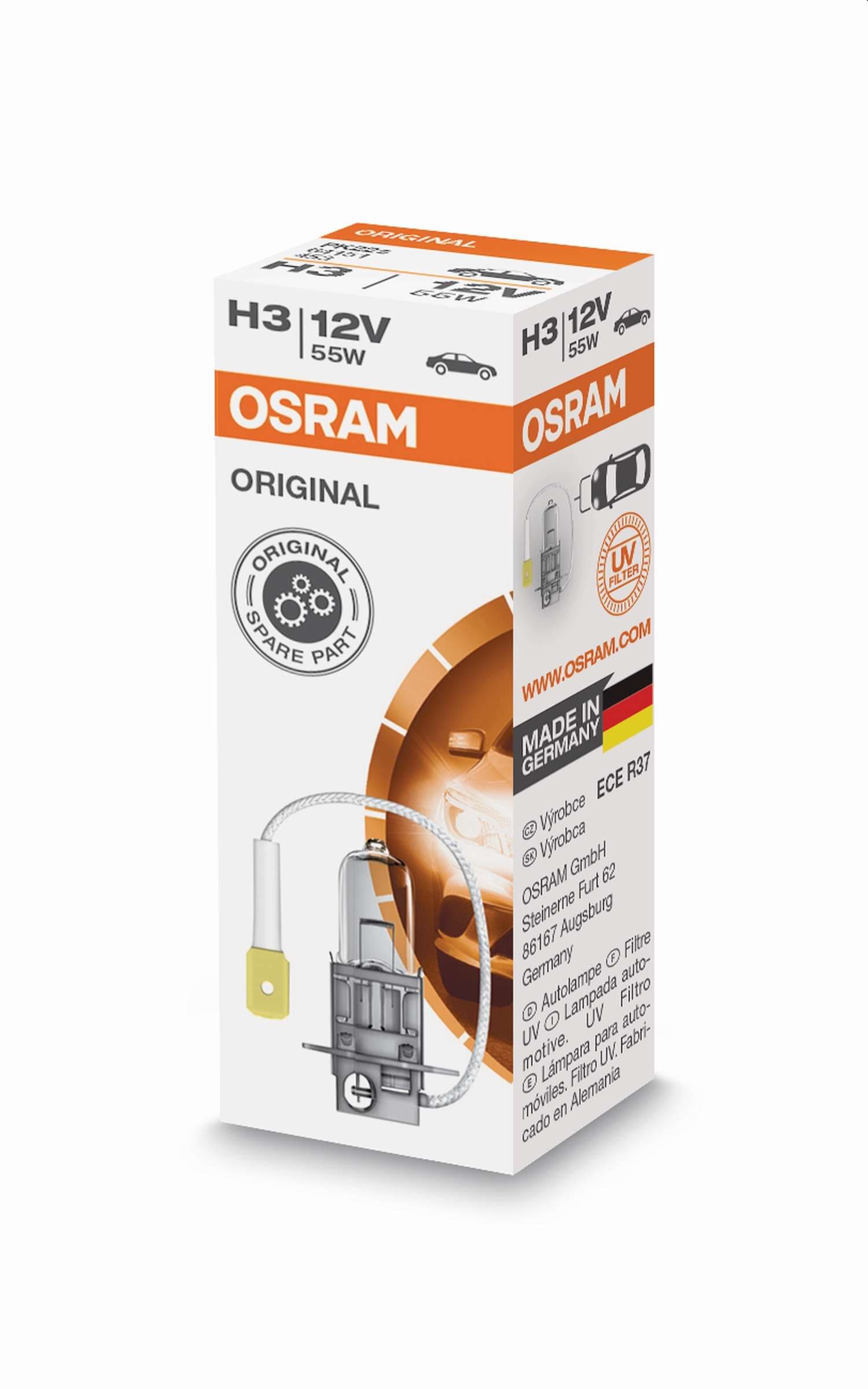 H3 12V 55W PK22s 1 St. Original Spare Part OSRAM