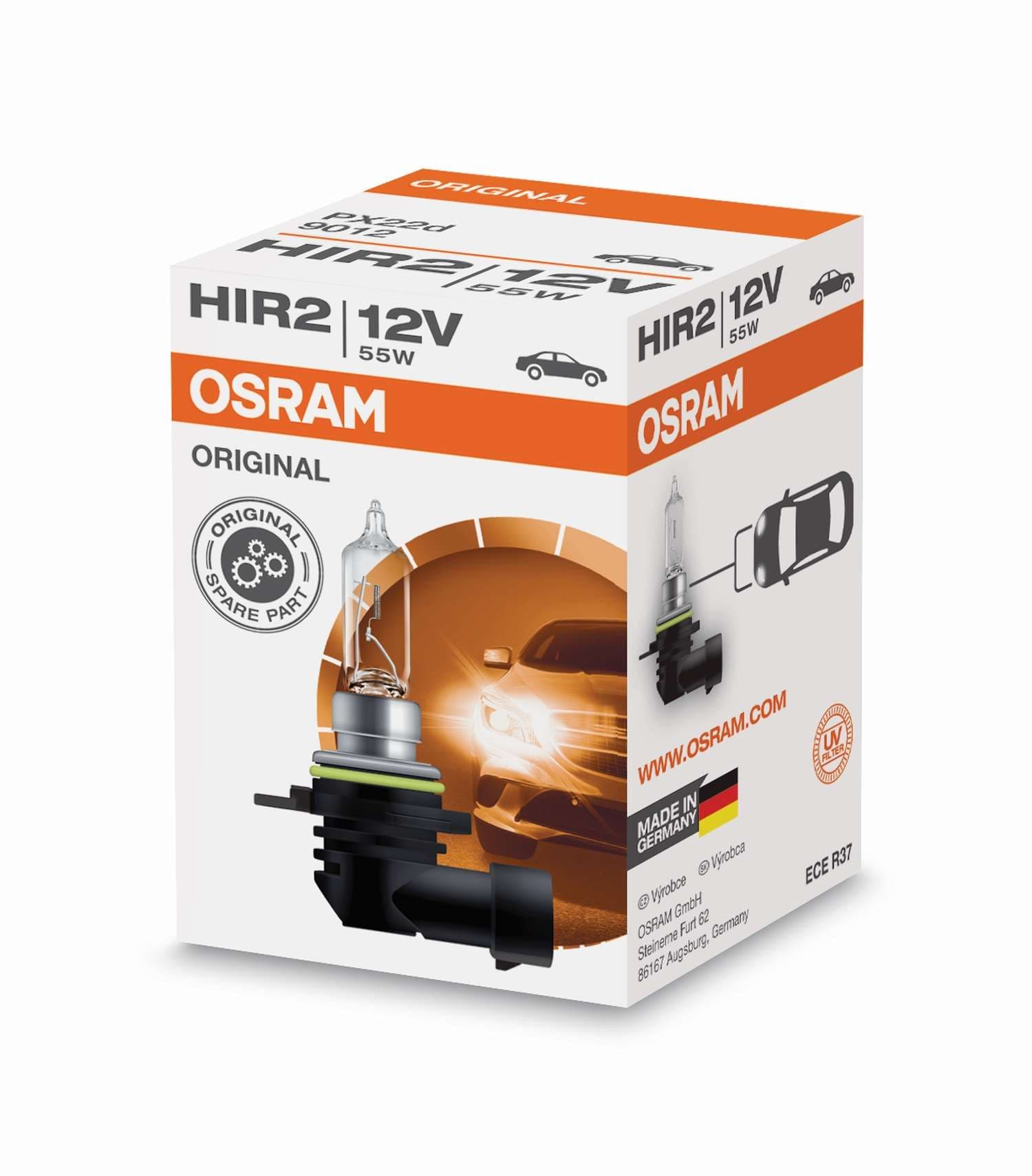 HIR2 12V 55W PX20d Original 1 St. OSRAM