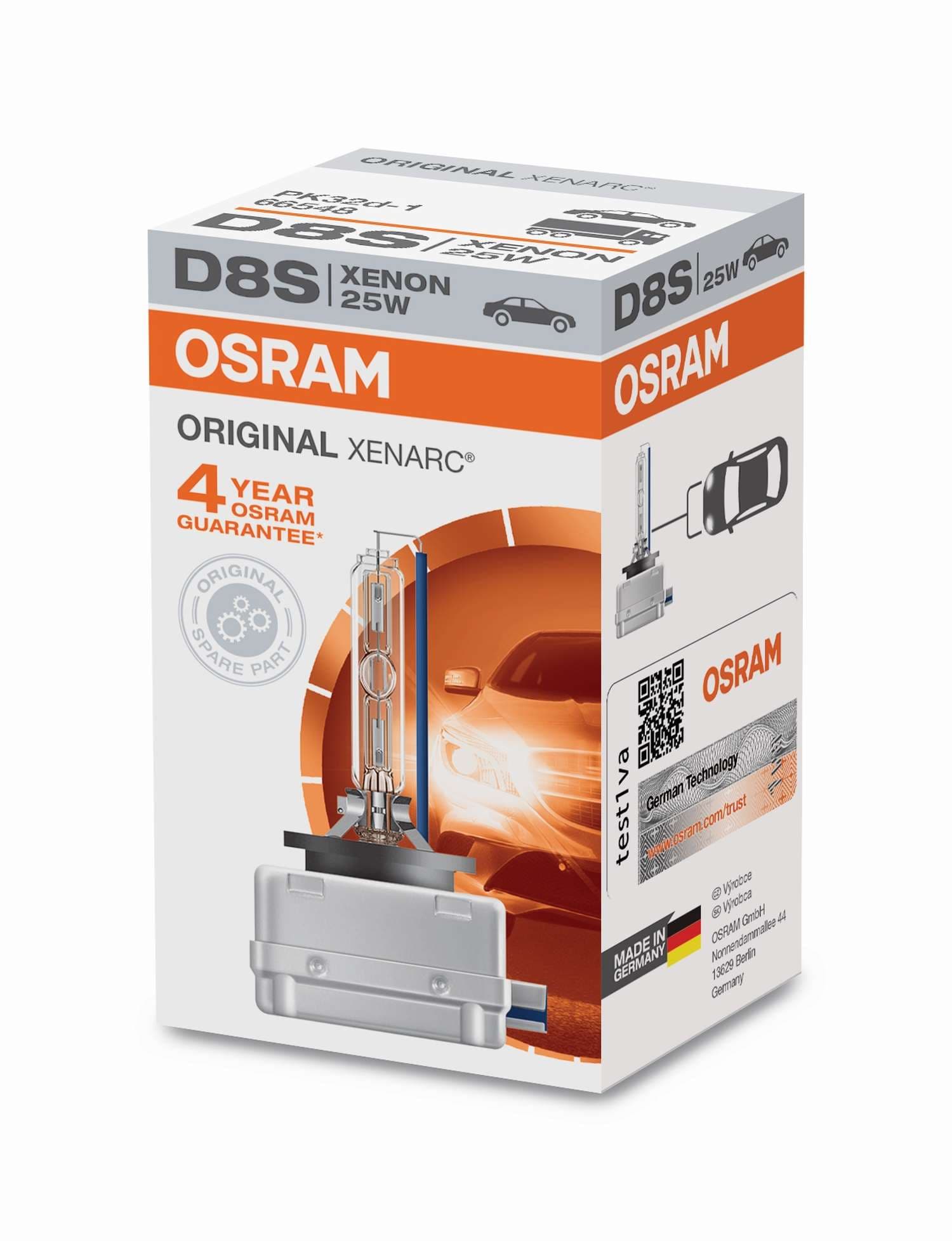 D8S 12V+24V 25W PK32D-1 Original XENARC Faltschachtel OSRAM