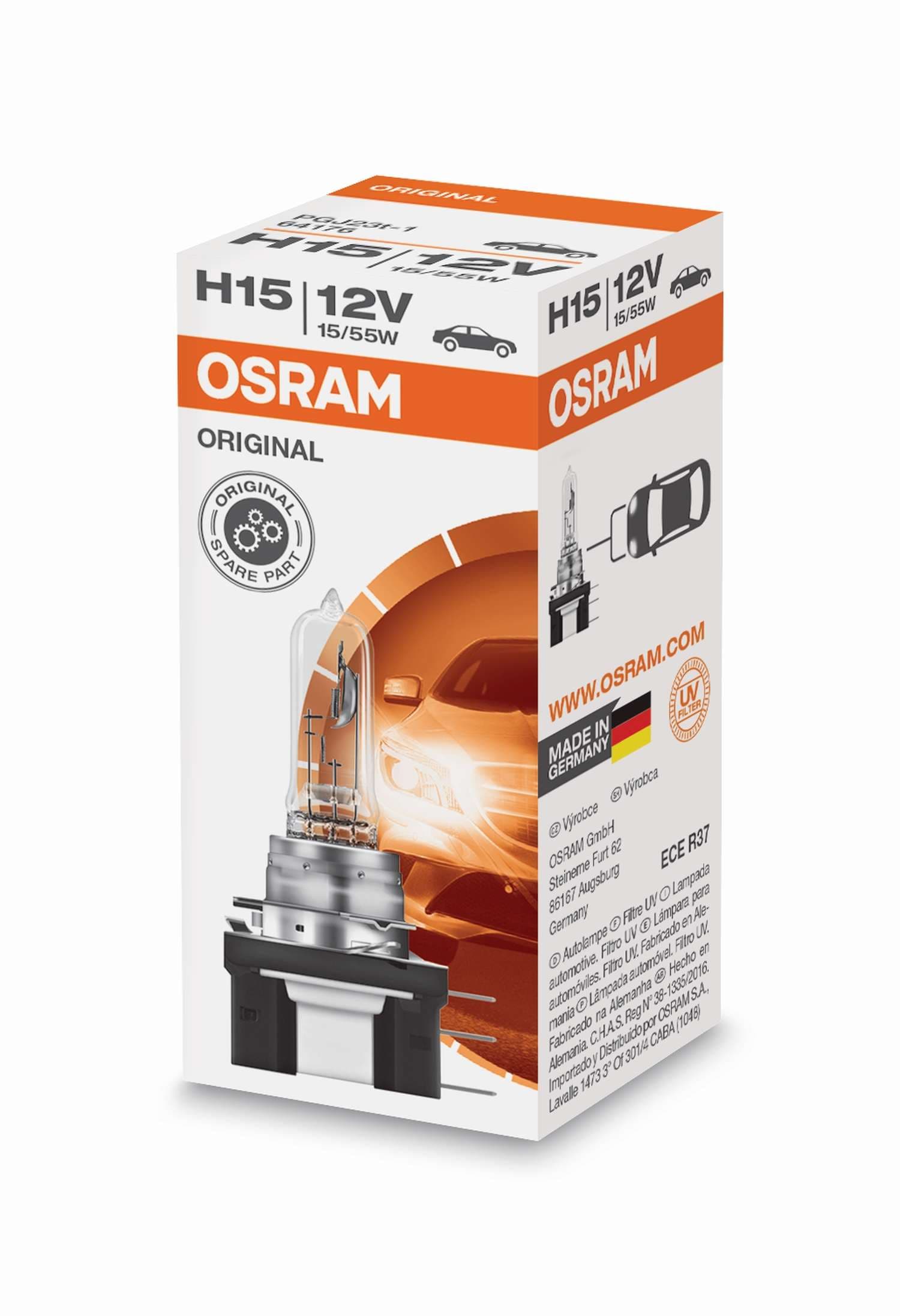 H15 15/55W PGJ23t-1 1 St. Original Spare Part OSRAM