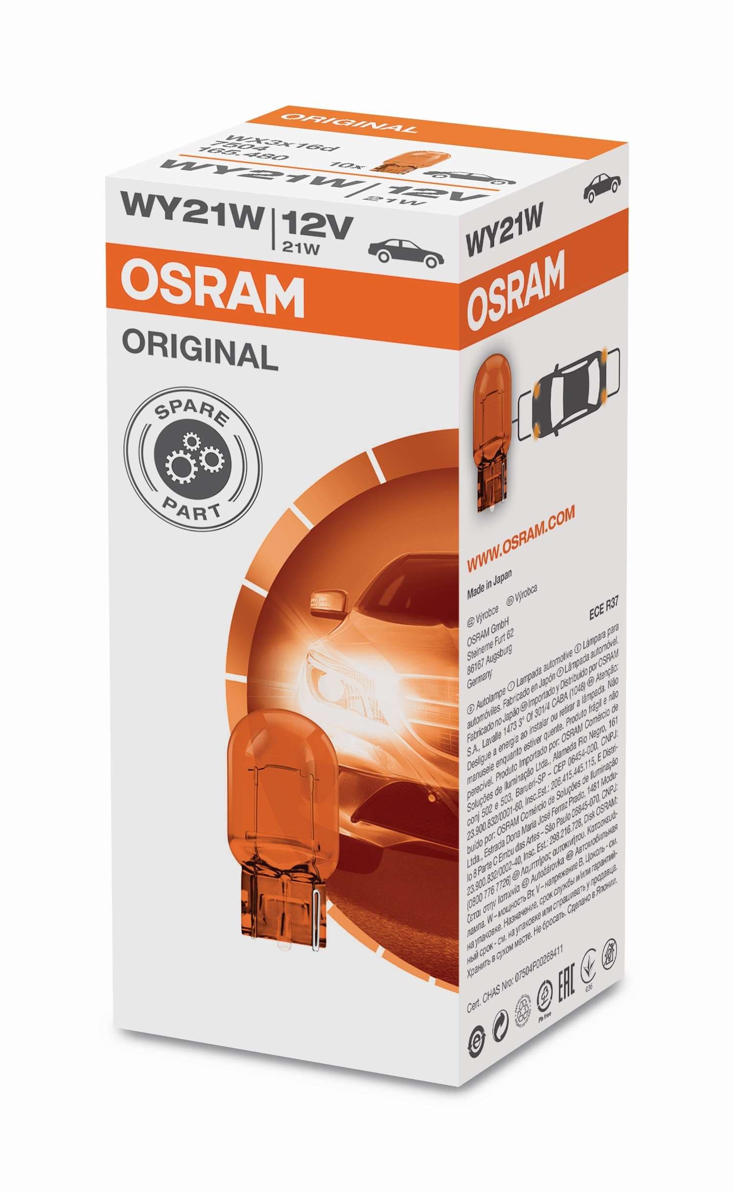 WY21W 12V 21W WX3x16d C1 (gelb) 1 St. OSRAM