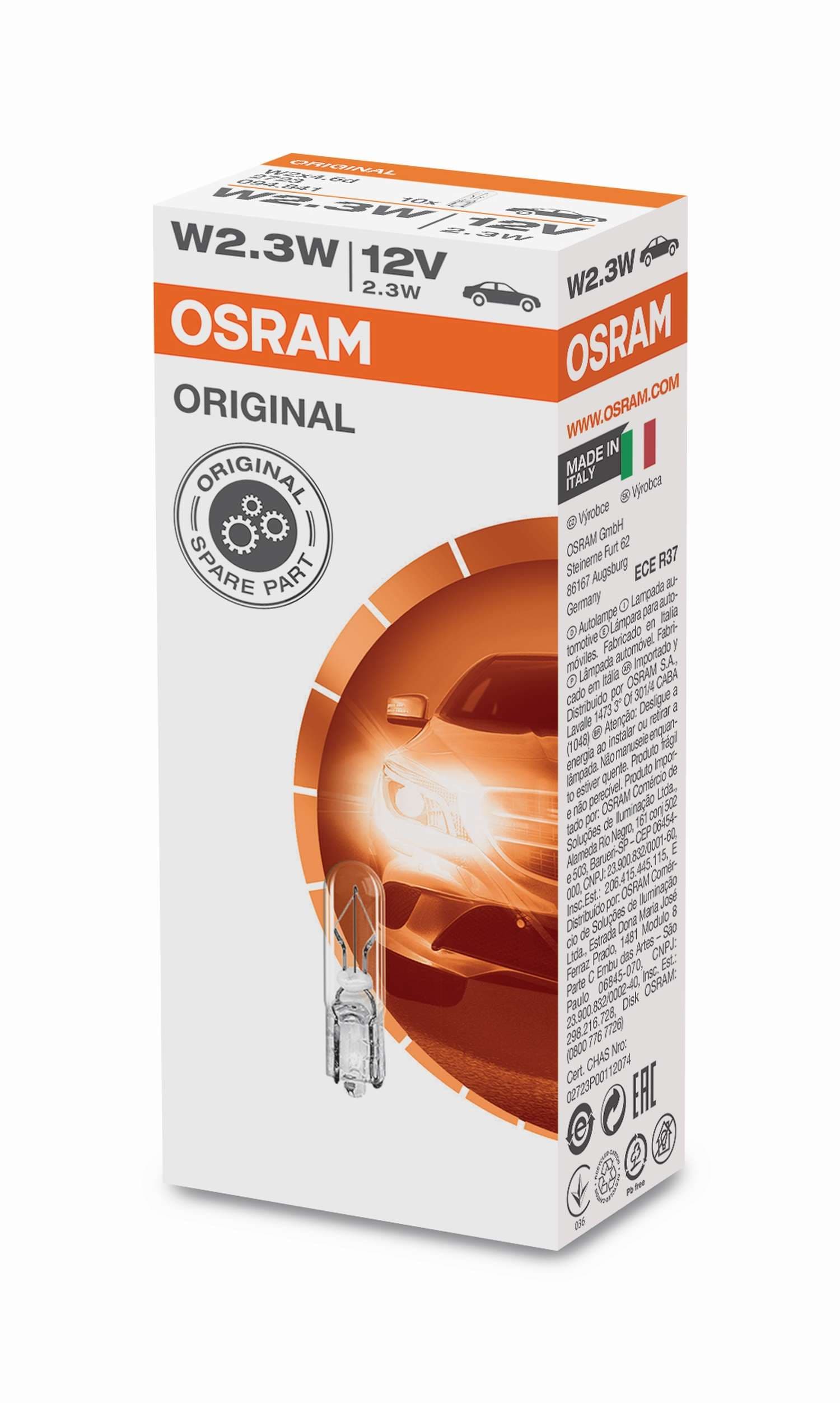 W2,3W 12V 2,3W W2x4,6d 1 St. OSRAM