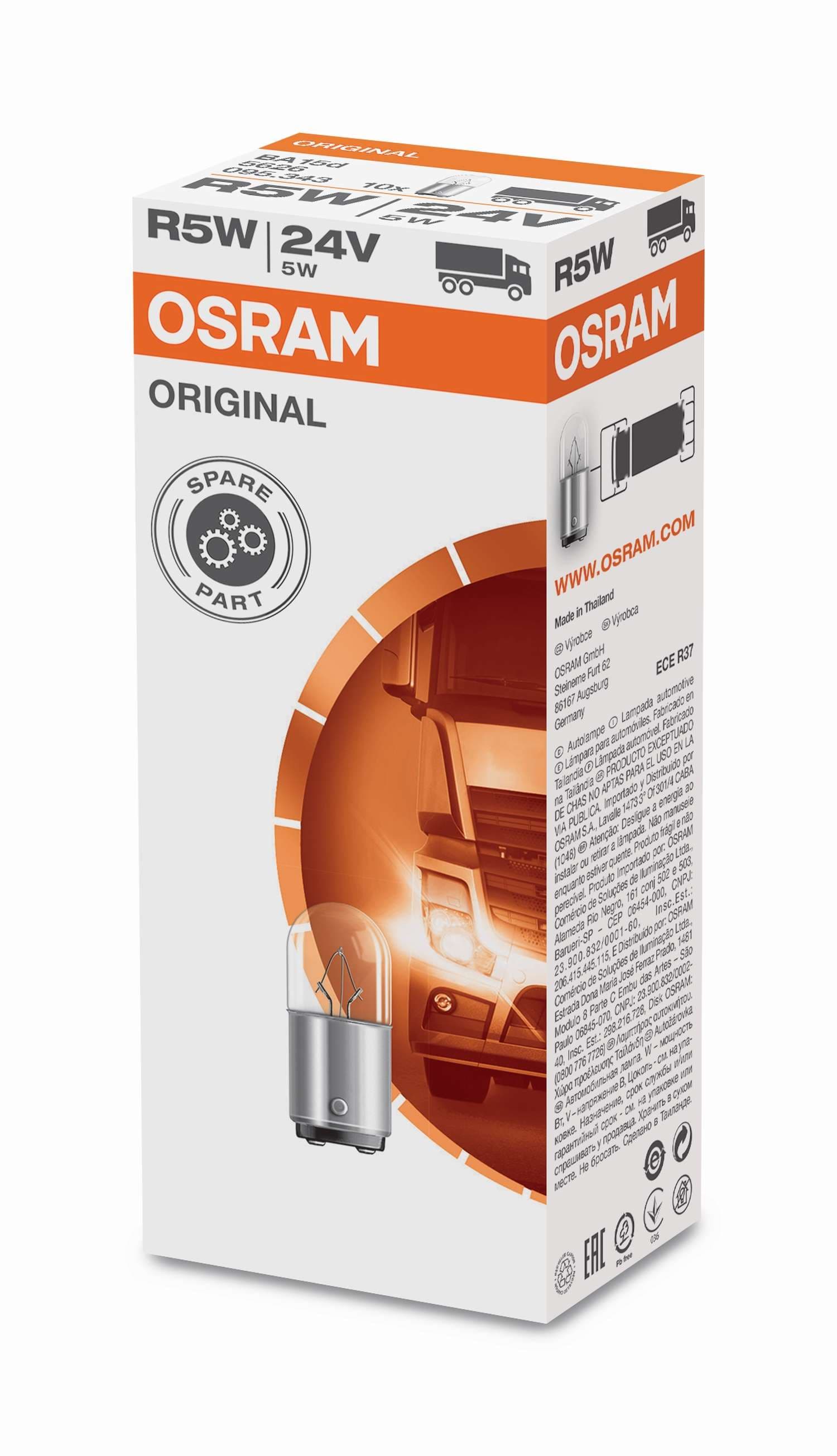 R5W 24V 5W BA15d Original Metallsockel OSRAM