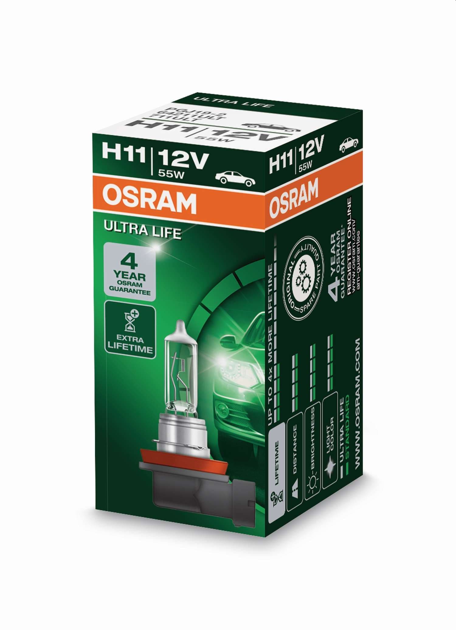 H11 12V 55W PGJ19-2 ULTRA LIFE 4 Jahre Garantie 1 St. Faltschachtel OSRAM