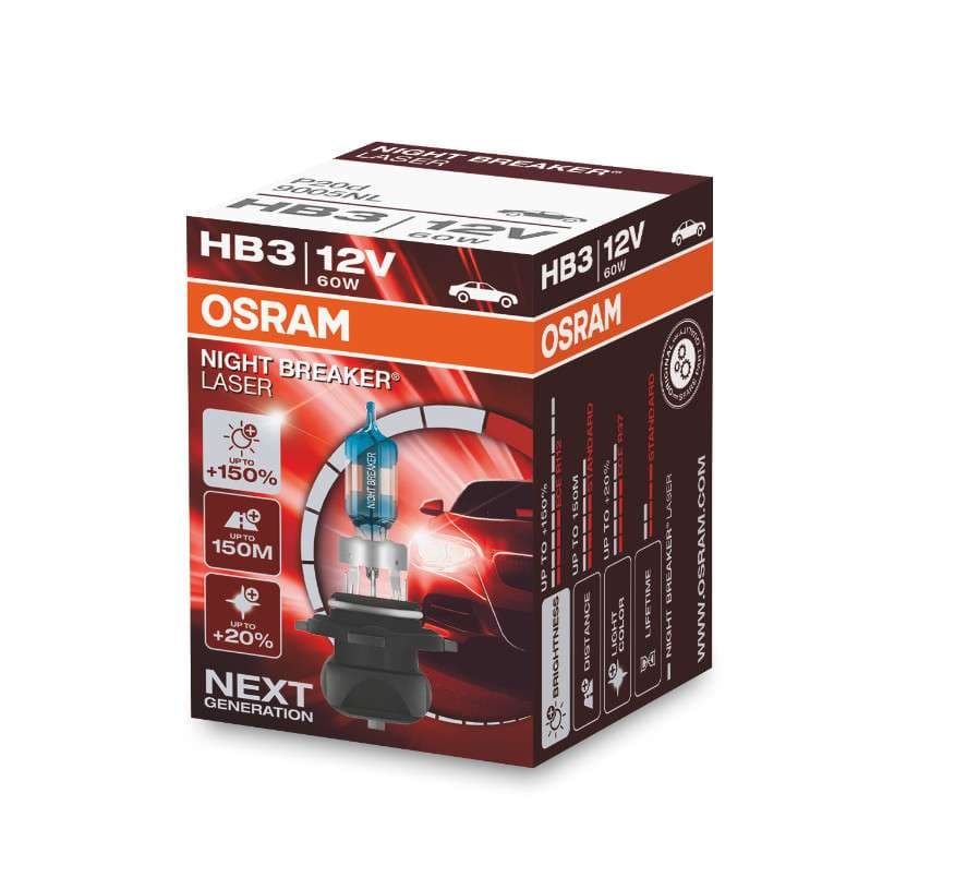 HB3 12V 60W P20d NIGHT BREAKER® LASER +150% mehr Helligkeit 1 St. OSRAM