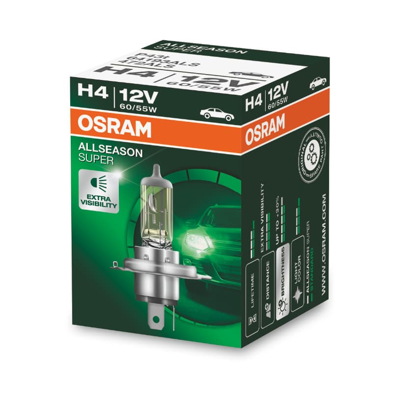 H4 12V 60/55W P43t AllSeason 1 St. OSRAM