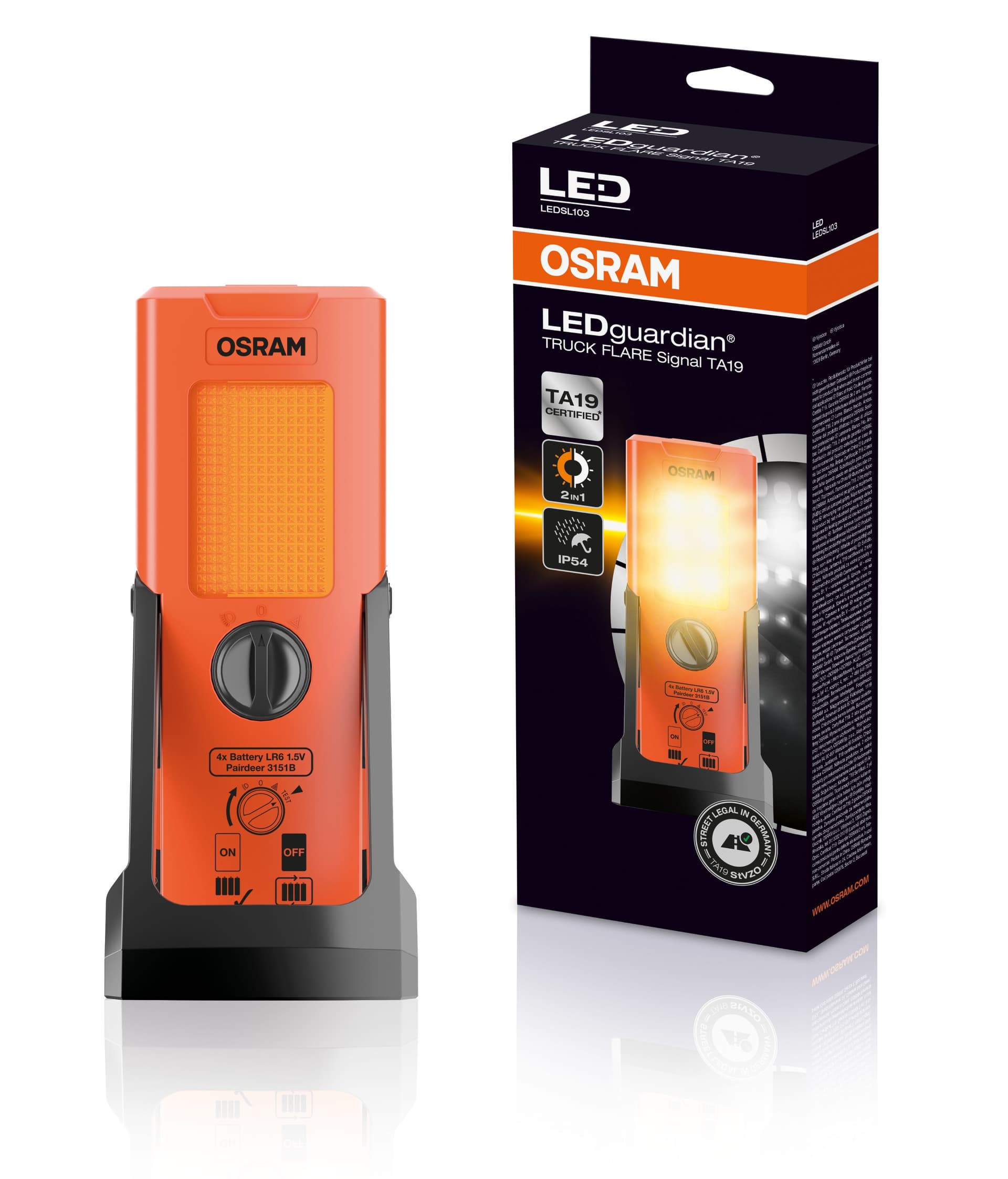 LEDGuardian® Truck Flare Signal TA19 Warn-, Notleuchte/Taschenlampe 1 St. OSRAM