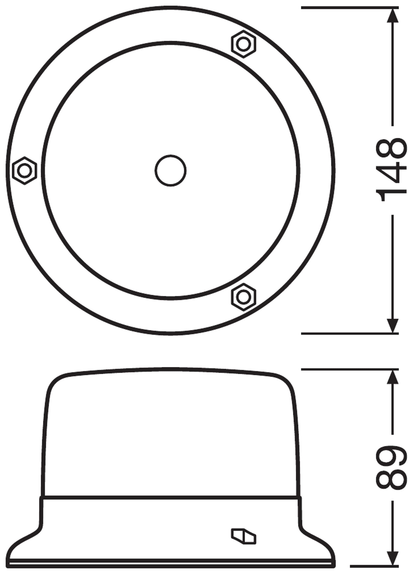LIGHTsignal LED BEACON LIGHT 360° Rundumkennleuchte Warnlicht 12&24V 1 St. OSRAM