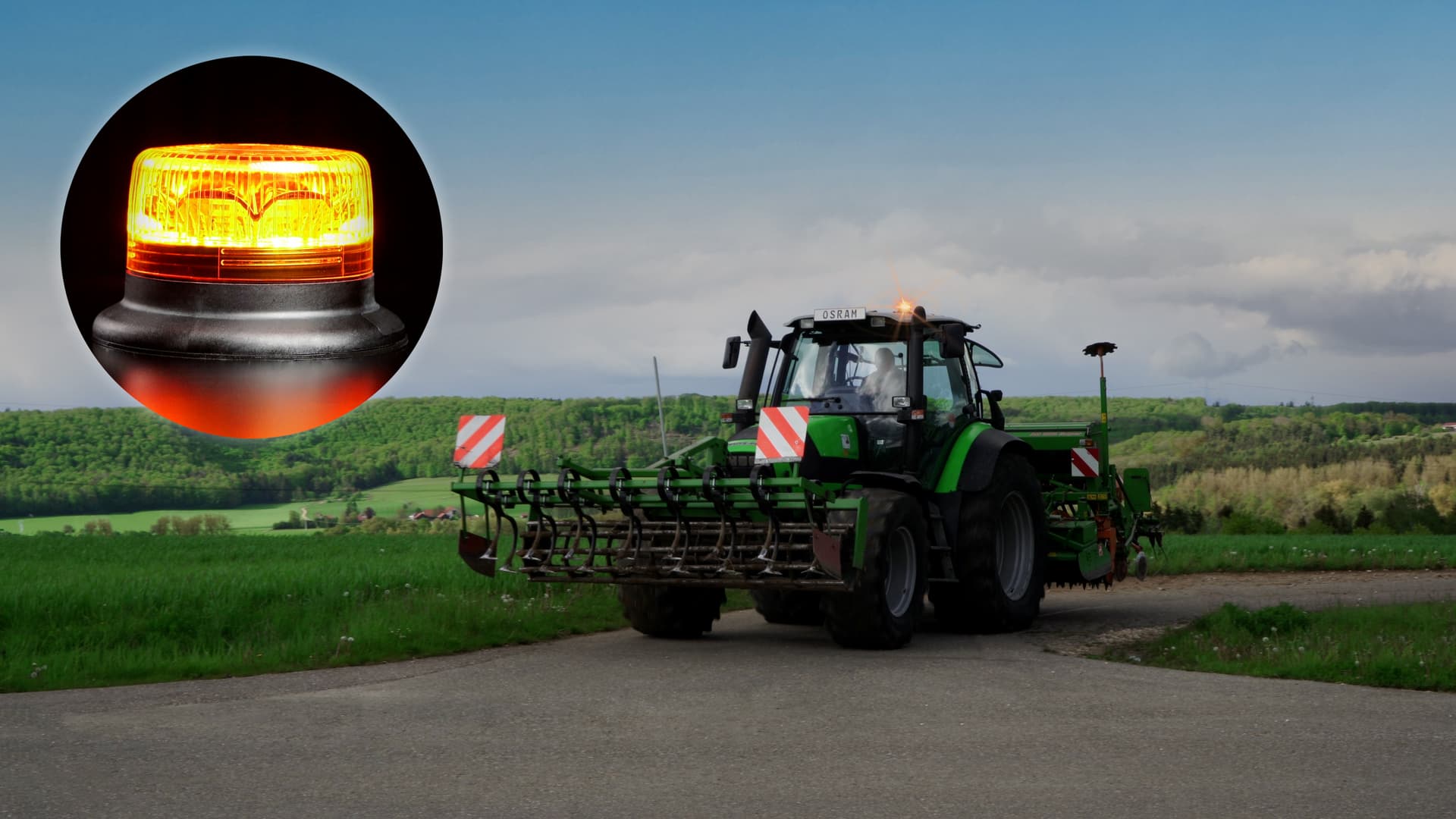 LIGHTsignal LED BEACON LIGHT 360° Rundumkennleuchte Warnlicht 12&24V 1 St. OSRAM