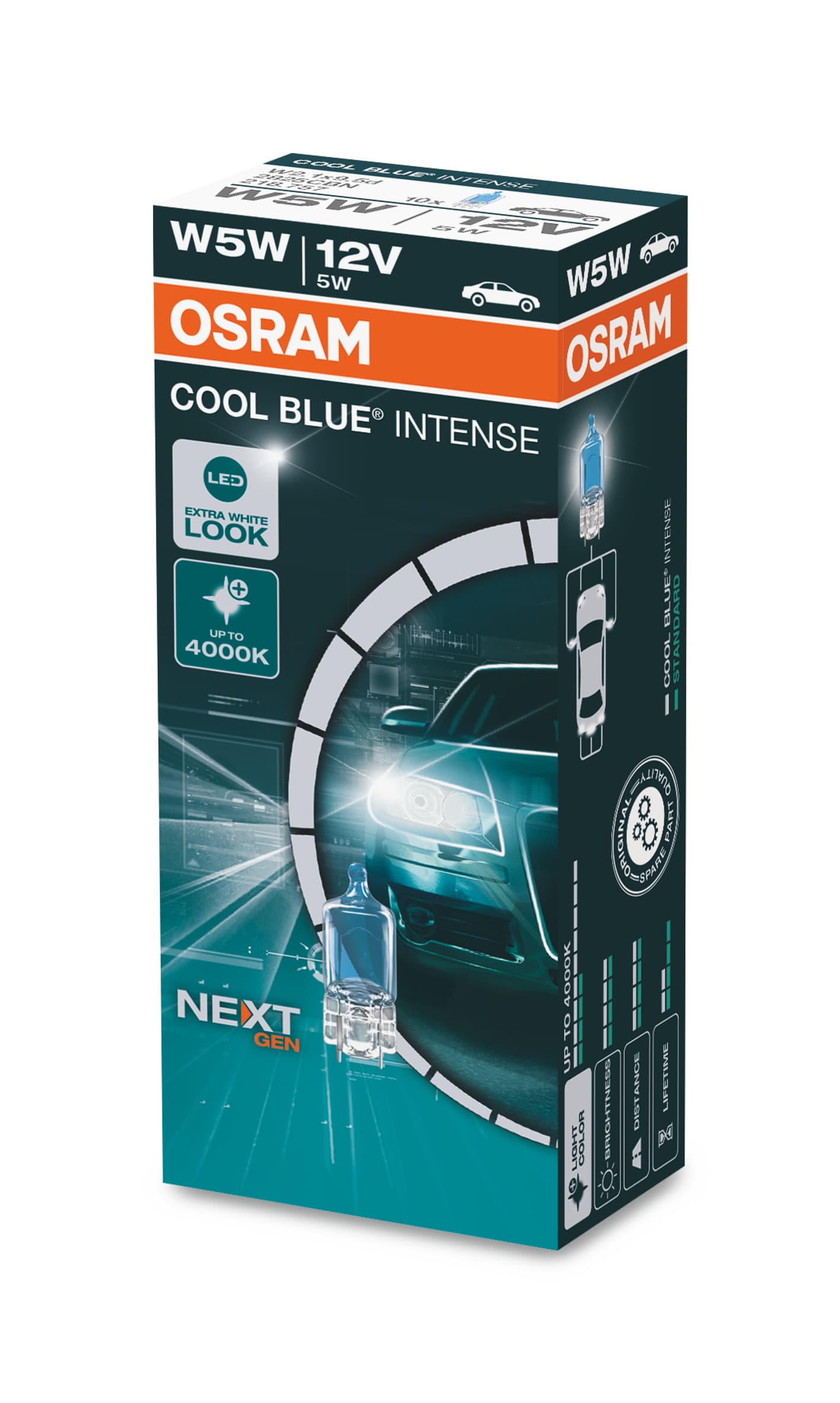 W5W 12V W2.1x9.5d 5W Cool Blue INTENSE NextGen. 4000K 1 St. OSRAM