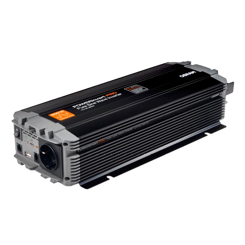 POWERinvert PRO Pure Sine Wave Inverter 12V DC 600W RCD 1 St. OSRAM
