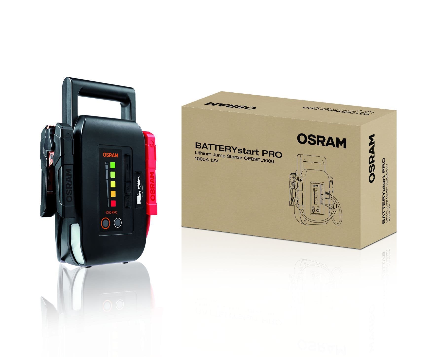 BATTERYstart PRO 1000 Lithium-Starthilfegerät mit 1000A Startstärke 1 St. OSRAM