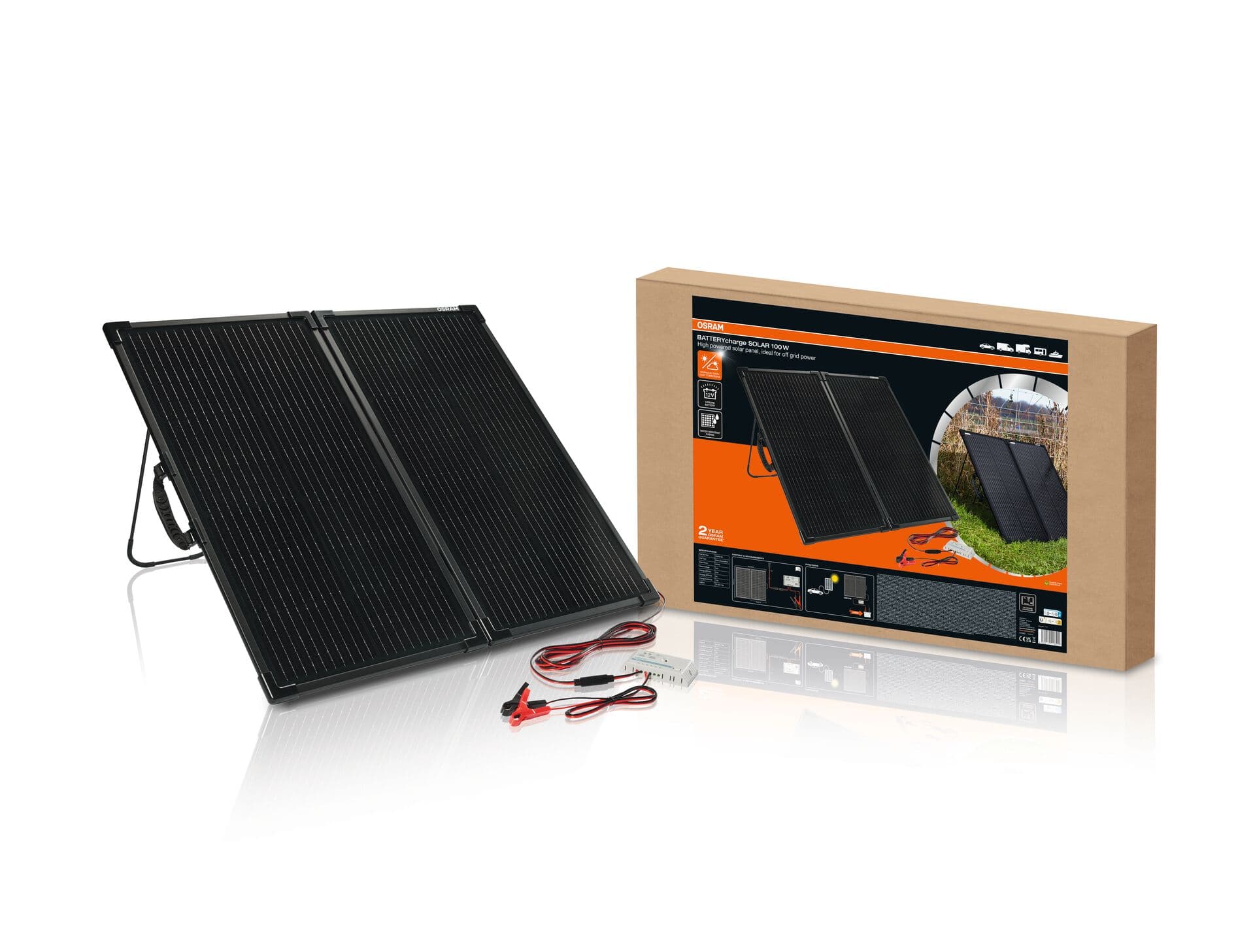 BATTERYcharge faltbares Solarpanel 100W bis zu 4,92A (20.22V) 1 St. OSRAM