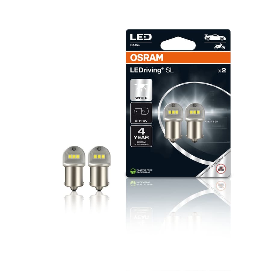 R10W LED-Signallampe Offroad – LEDriving SL ~R10W BA15s 1.2W 12V 6000K 125 lm White 2 St. OSRAM