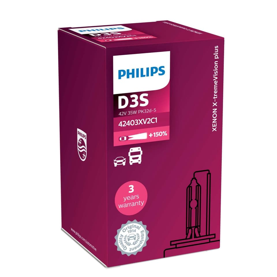 D3S Xenon-Scheinwerferlampe 35W PK32d-5 X-treme Vision +150% Xenon 1 St. Philips