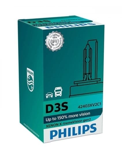 D3S Xenon-Scheinwerferlampe 35W PK32d-5 X-treme Vision +150% Xenon 1 St. Philips