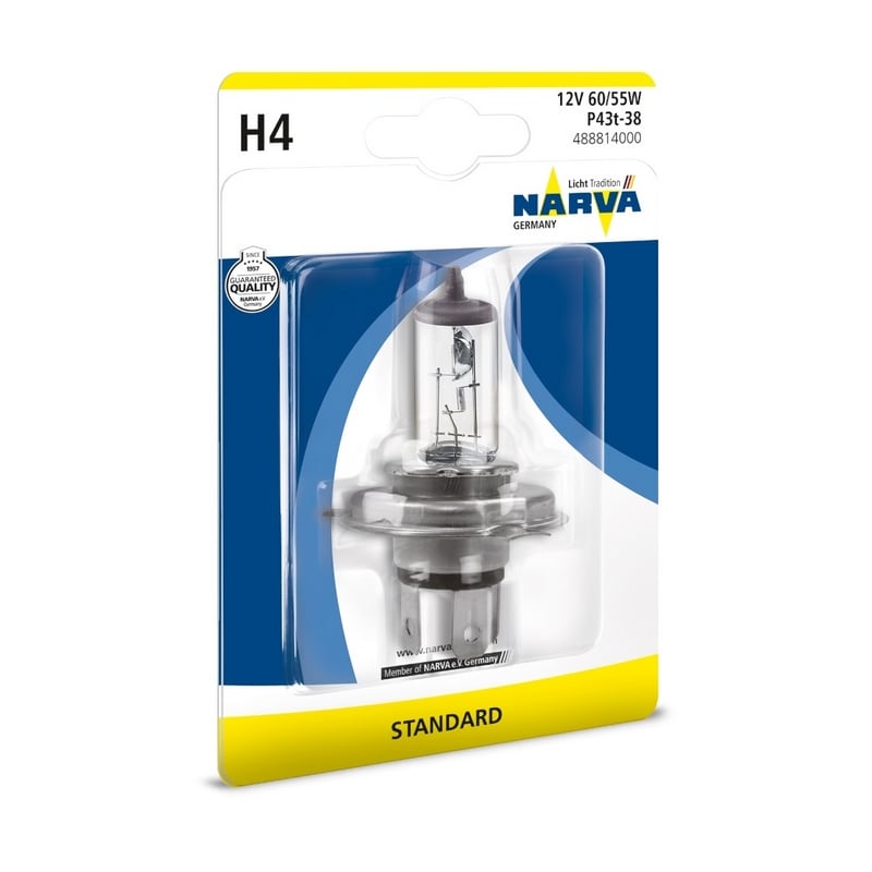 H4 Halogen-Scheinwerferlampe 12V 60/55W P43t HALOGENE NARVA