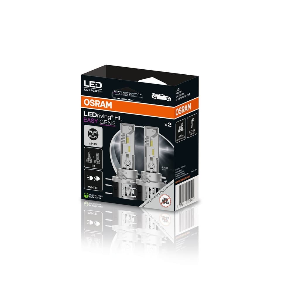 H15 LED-Nachrüstlampe Offroad – LEDriving® HL EASY Gen.2 H15 12V 23W/3W PGJ23t-1 6500K 2 St. OSRAM