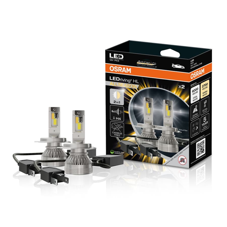 H4 LED-Nachrüstlampe Offroad – LEDriving HL H4 44W ALLSEASON 6000/2700K 2 St. OSRAM