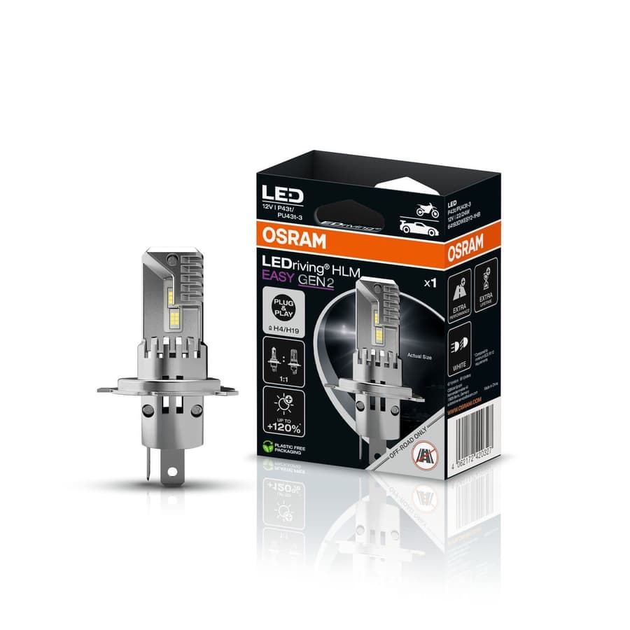 H4/H19 LED-Nachrüstlampe Offroad – LEDriving® HLM EASY Gen.2 H4/H19 12V 18.7W/19W 6500K White 1 St. OSRAM