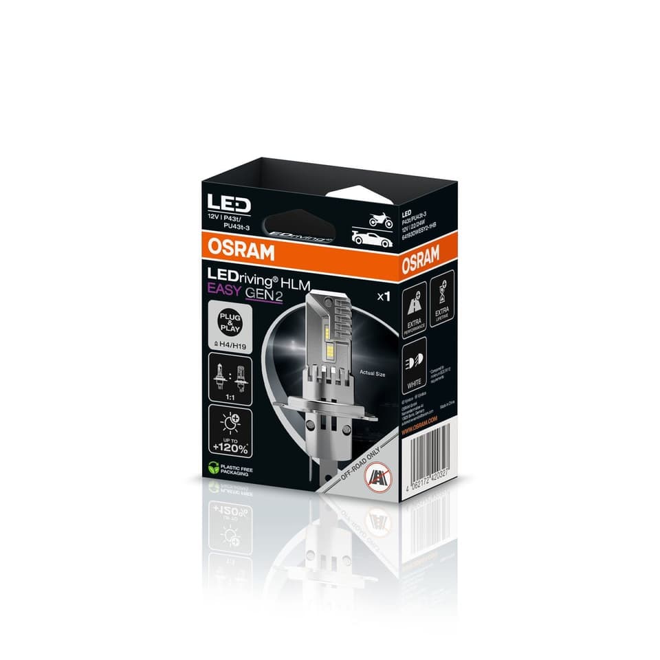 H4/H19 LED-Nachrüstlampe Offroad – LEDriving® HLM EASY Gen.2 H4/H19 12V 18.7W/19W 6500K White 1 St. OSRAM