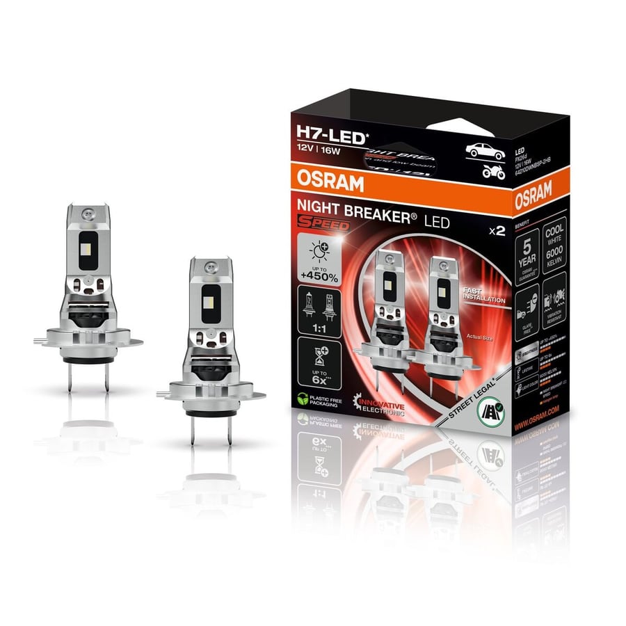 H7 NIGHT BREAKER LED SPEED 450 StVZO-Konforme LED-Nachrüstlampe 2 St. OSRAM