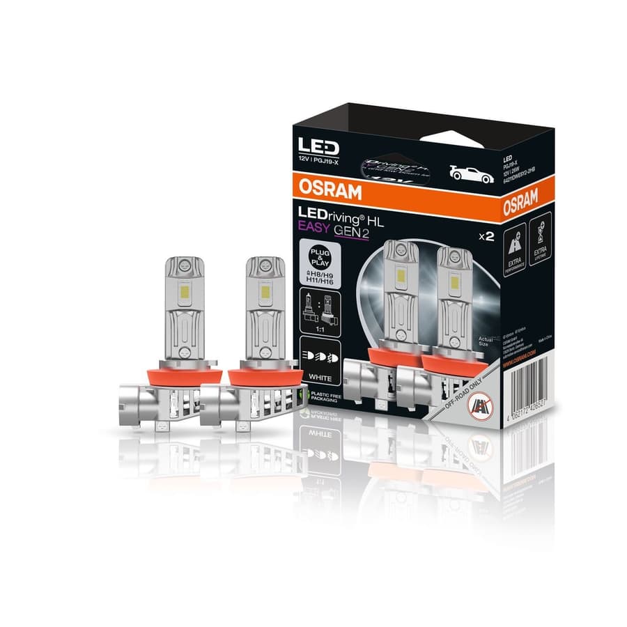 H8/H9/H11/H16 LED-Nachrüstlampe Offroad – LEDriving® HL EASY Gen.2 H8/H9/H11/H16 12V 8,2W 6000K 2 St. OSRAM