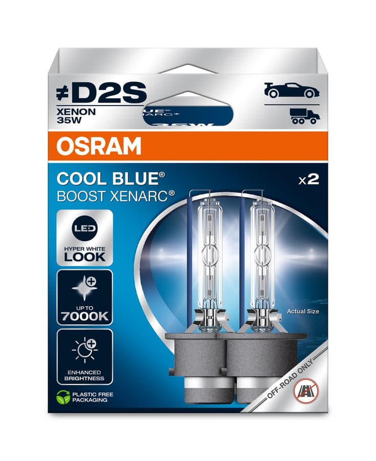 D2S Xenon-Scheinwerferlampe Offroad – D2S 35W P32d-2 COOL BLUE BOOST 7000K 2 St. OSRAM