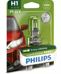 H1 Halogen-Scheinwerferlampe 12V 55W P14,5s LongLife EcoVision 1 St. Blister Philips