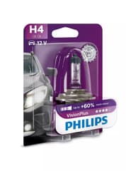 H4 Halogen-Scheinwerferlampe 12V 60/55W P43t Vision Plus +60% 1 St. Blister Philips