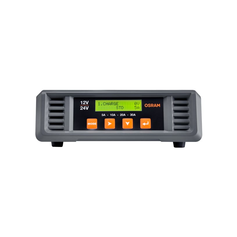 OSRAM BATTERYcharge PRO 30A Professionelles Batterieladegerät 30 A, 12/24 V – OSCP3024