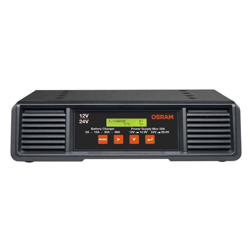 OSRAM BATTERYcharge PRO 50A Professionelles Batterieladegerät 50 A, 12/24 V – OSCP5024