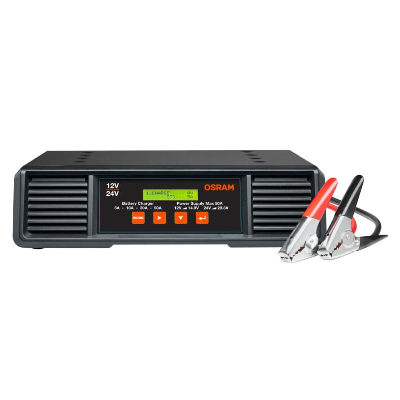 OSRAM BATTERYcharge PRO 50A Professionelles Batterieladegerät 50 A, 12/24 V – OSCP5024