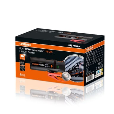 OSRAM BATTERYjumpstart 1500 12-V-Starthilfegerät, 1500 A – OJS030
